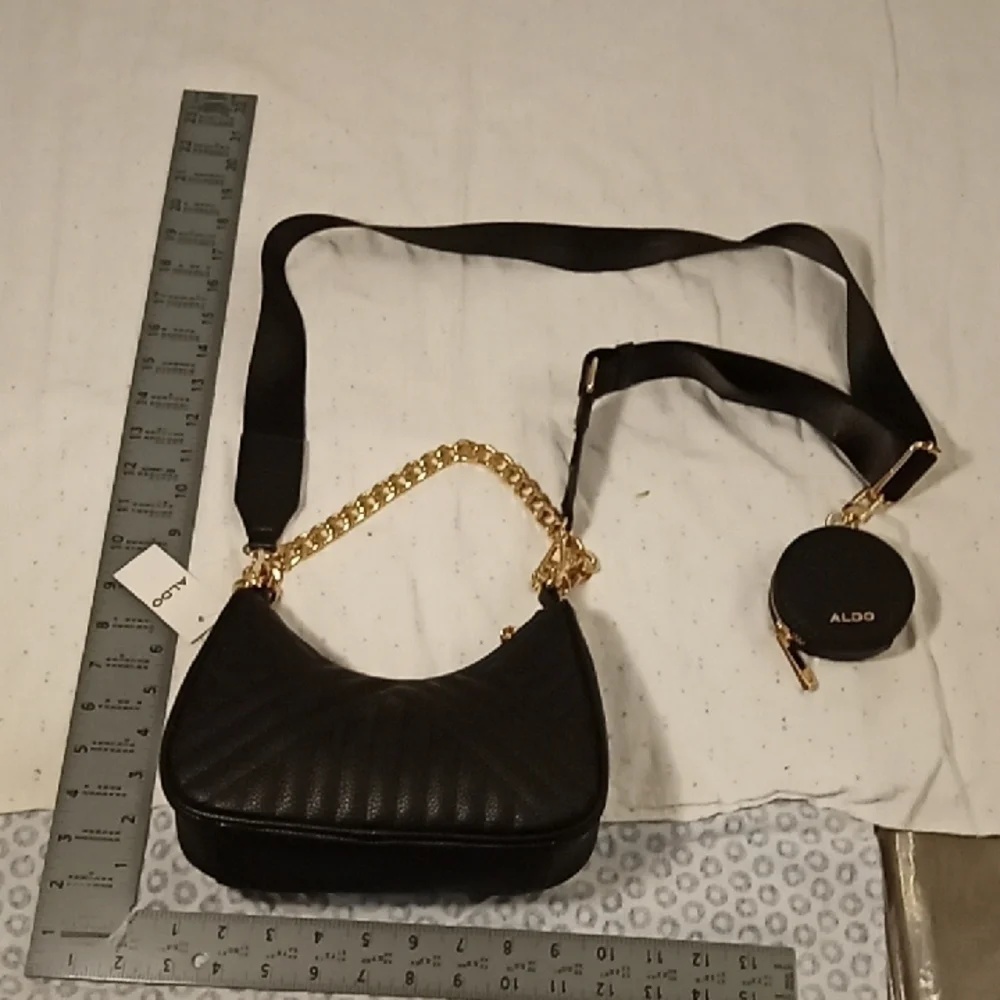 Elegant Black and Gold Women's Bag Aldo
